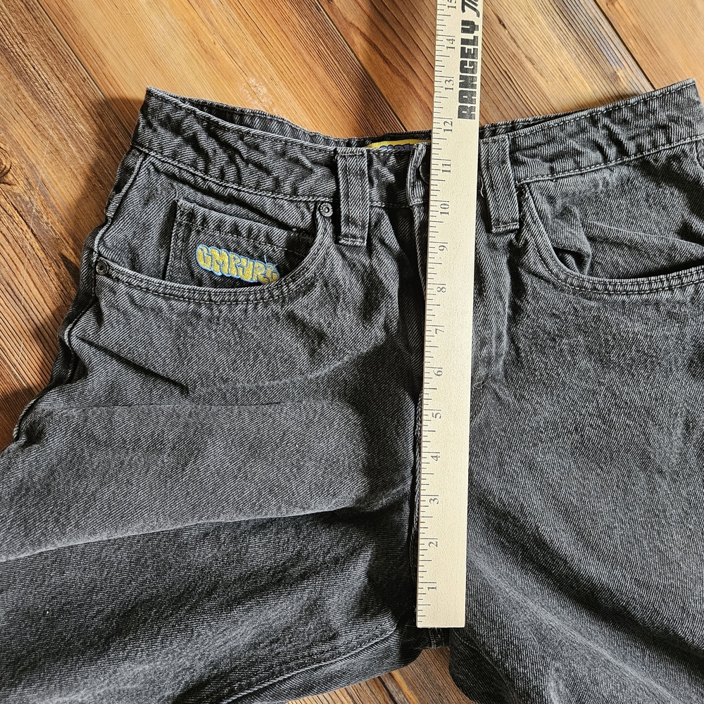 Gray Denim Jeans with Logo Patch - image 6